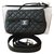 CHANEL CINTURÓN BOLSA UNIFORME Negro Piel de cordero  ref.224834