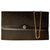 Christian Dior bolso de hombro con cadena y trotter negro Cuero Paño  ref.224842
