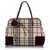 Burberry Brown House Check Canvas Handbag Multiple colors Beige Cotton Cloth Cloth  ref.224922