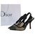 Christian Dior Dior J’adior Transperent Polka Dot Slingback Pumps Size 38 Black Velvet  ref.225219