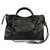 Balenciaga Black Leather Medium City Handtasche Schwarz Leder  ref.225337