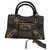 Balenciaga Black/Gold Leather Mini Edge City Handbag Gold hardware  ref.225338