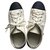 Chanel Zapatillas de caña baja Negro Crudo Cuero  ref.225371