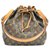 LOUIS VUITTON NOE PM Brown Cloth  ref.225382