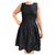 New Bel Air dress size 2 matches 38 Fully lined Folded Skater Black Elastane  ref.225391