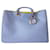 BICOLOR DIOR DIORISSIMO BAG Yellow Light blue Silver hardware Leather  ref.225455