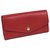 Mulberry Red Leather Long Wallet Rot Leder Kalbähnliches Kalb  ref.225567