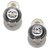 Chanel Silver CC Earrings Silvery Grey Metal  ref.225629