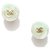 Chanel White CC Camellia Earrings Golden Metal Plastic Resin  ref.225643