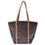 Louis Vuitton Shopping Marrone Tela  ref.225706