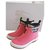Burberry Rain boots check Pink Rubber  ref.225741