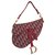 Saddle Dior Handbags Red Cloth  ref.225824
