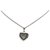 Dior Silver Heart Stone Pendant Necklace Silvery Metal  ref.225856