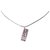 Dior Pink Dior Schräge Traber Anhänger Halskette Silber Metall  ref.225858