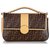 Fendi Brown Zucca lined F Satchel Beige Leather Cloth Pony-style calfskin Cloth  ref.225933