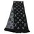 Louis Vuitton Logomania shine noir Laine  ref.225951