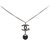 Chanel Silber CC Faux Pearl Halskette Schwarz Metall Kunststoff  ref.226322