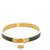 Hermès Hermes Gold Kelly Lock Cadena Bracelet Golden Green Metal  ref.226346