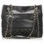 Bolso tote Chanel CC Timeless con cadena de piel de cordero negro Cuero  ref.226360