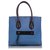 Céline Celine Blue Small Phantom Canvas Tote Bag Black Light blue Leather Cloth Pony-style calfskin Cloth  ref.226367