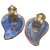 Chanel Earrings Silvery Blue Metal  ref.226457
