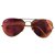 Ray-Ban Red Aviator Sunglasses Dark red Metal  ref.226696