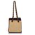 Bolso de hombro clásico de lona marrón Chanel Castaño Negro Beige Lienzo Paño  ref.226916