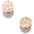 Hermès Hermes Gold Round Push Back Earrings Golden Orange Metal  ref.226920