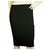 T by Alexander Wang Black Ribbed Elasticated Knee Length Skirt size M Viscose  ref.227009