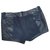 Chanel Black Leather Navy Polyester Shorts Gr 38 Mehrfarben Leder  ref.227167