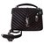 SAINT LAURENT Collège Pins limited edition bag Black Leather  ref.227169