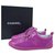 CHANEL Sneakers Con Lacci In Tessuto Rosa Con Logo CC Tg.38  ref.227180