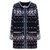 Chanel 9,5K $ erhabener Mantel Schwarz Tweed  ref.227313