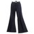 VINTAGE ▾ 7 for all Mankind Jeans a zampa a vita alta in lavaggio scuro. Blu navy Blu scuro Cotone Elastan  ref.227558