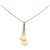 Chanel Gold CC Clover Heart Pendant Necklace Golden Metal  ref.227768
