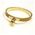 Hermès HERMES Bracelet jonc Kelly cuir GP Jonc femme or x jaune  ref.227853