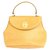 DIOR handbag Yellow Leather  ref.227858