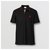 BURBERRY Icon Stripe Placket Cotton Piqué Polo Shirt Black  ref.227871