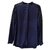The Kooples shirt with lace Blue Navy blue Polyester  ref.228023