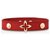 Louis Vuitton Blühendes Armband neu Rot Leder  ref.228024