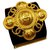 Coco Crush Chanel Schwarz-Gold-Armband Golden Acryl  ref.228203