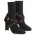 Louis Vuitton Ankle Boots Black Cloth  ref.228431