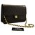 CHANEL Chain Shoulder Bag Clutch Black Quilted Flap Lambskin Purse Leather  ref.228527