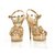 Yves Saint Laurent YSL Tribute Rose Gold leather Slingback Platform Sandals 40 Golden  ref.228577