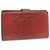 Chanel Geldbörse Rot Leder  ref.228681