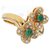 Autre Marque 18K Yellow Gold Diamond Emerald Fleurette Ring Multiple colors  ref.228783