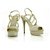 Yves Saint Laurent YSL Grey Suede Slingback Platform Heel Open Toe Pumps 40 Gris Suecia  ref.228804