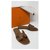 Kelly Hermès HERMES ORAN SANDAL GOLD COLOR NEW Brown Leather  ref.229169