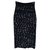 Jupe mi-longue en laine noire et blanche Chanel taille 38 Cachemire  ref.229489