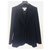 Yves Saint Laurent Giacca in lana nera gessata Nero  ref.229537